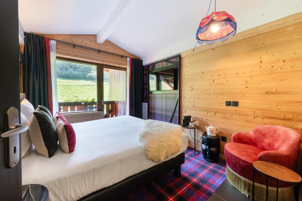 Postel nebo postele na pokoji v ubytování Mamie Megève
