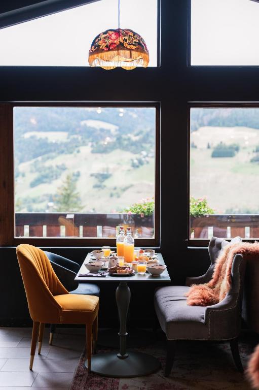 Posezení v ubytování Mamie Megève