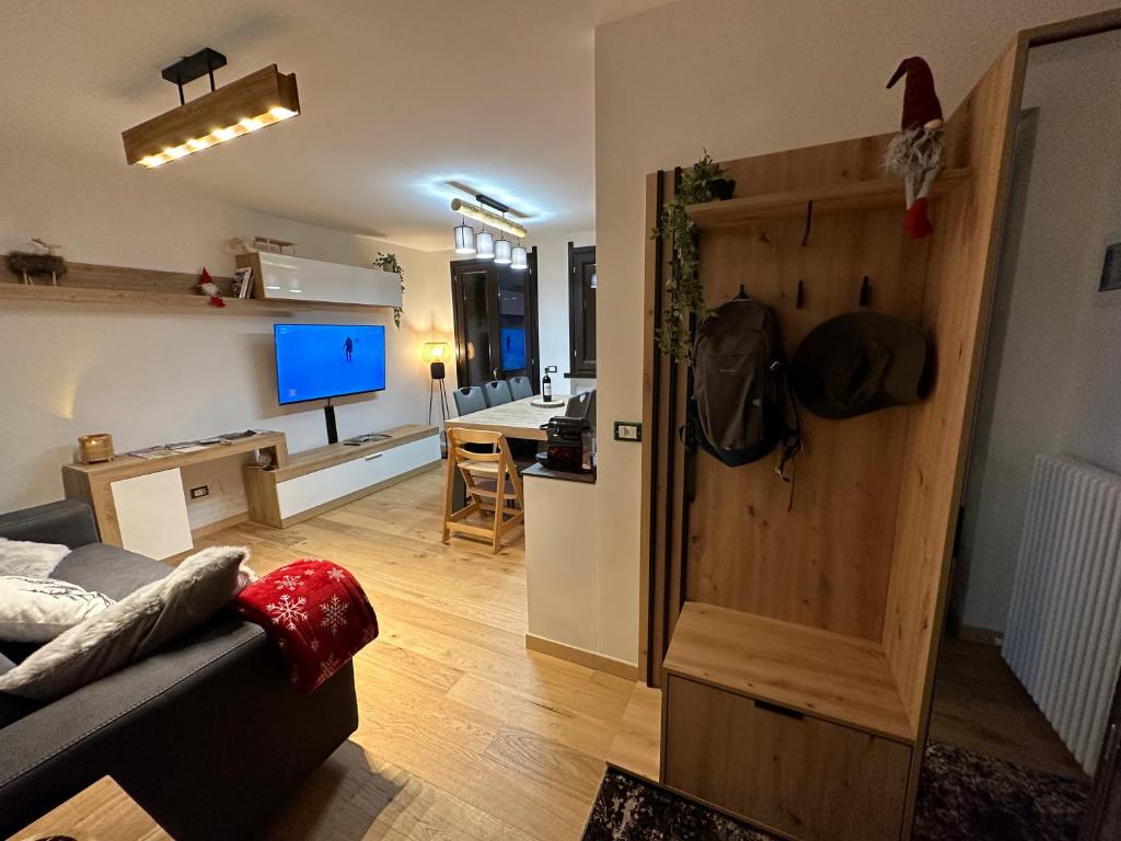 TV a/nebo společenská místnost v ubytování SnowLodge Valmalenco