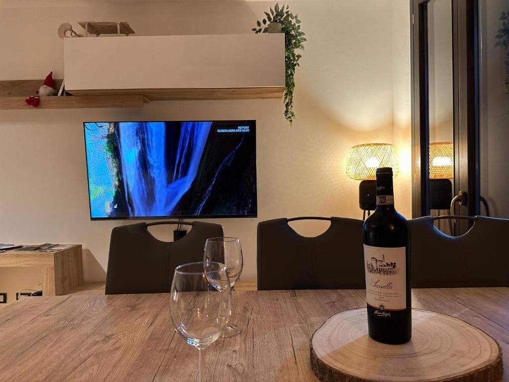 TV a/nebo společenská místnost v ubytování SnowLodge Valmalenco