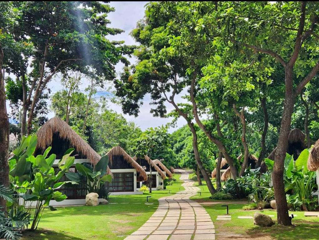 A garden outside Salum Dive Resort