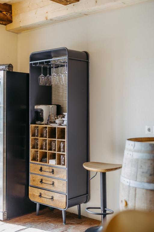 Kuchyň nebo kuchyňský kout v ubytování Käferberghof im Burgenland, Komfortzimmer mit Frühstück, Bed & Breakfast, Urlaub am Bauernhof