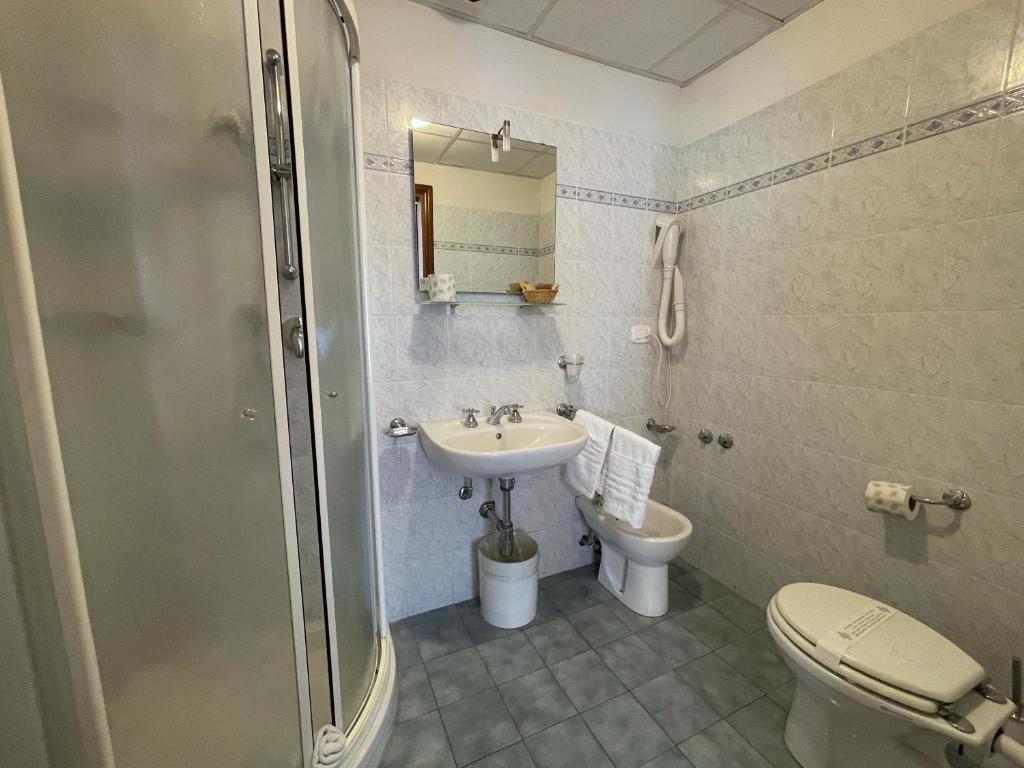 Koupelna v ubytování Hotel Rifugio la Foresta