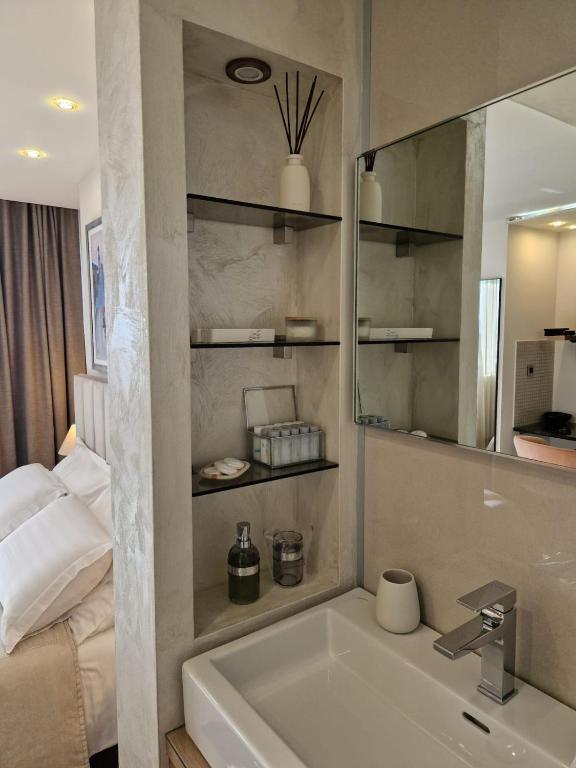 Posteľ alebo postele v izbe v ubytovaní Island View Apartment