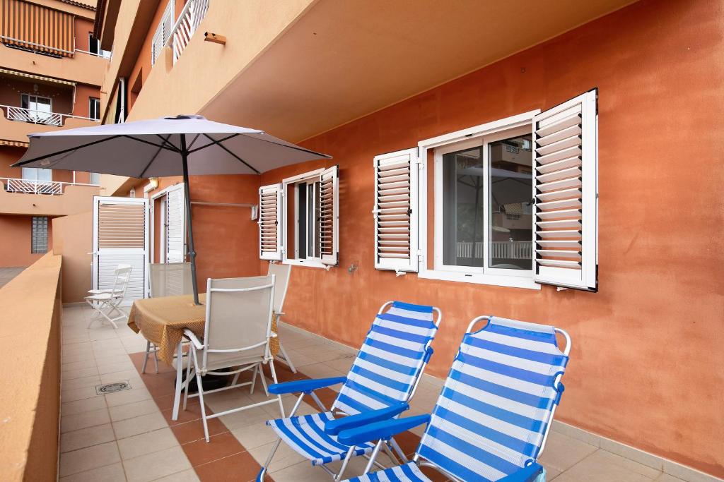 Patio nebo venkovní prostory v ubytování Beach Front Apartment Puertito