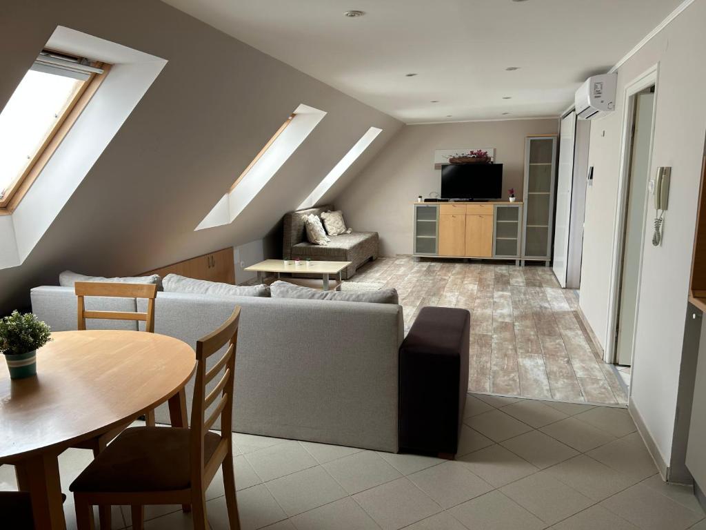 Kuchyň nebo kuchyňský kout v ubytování Bubble Apartman
