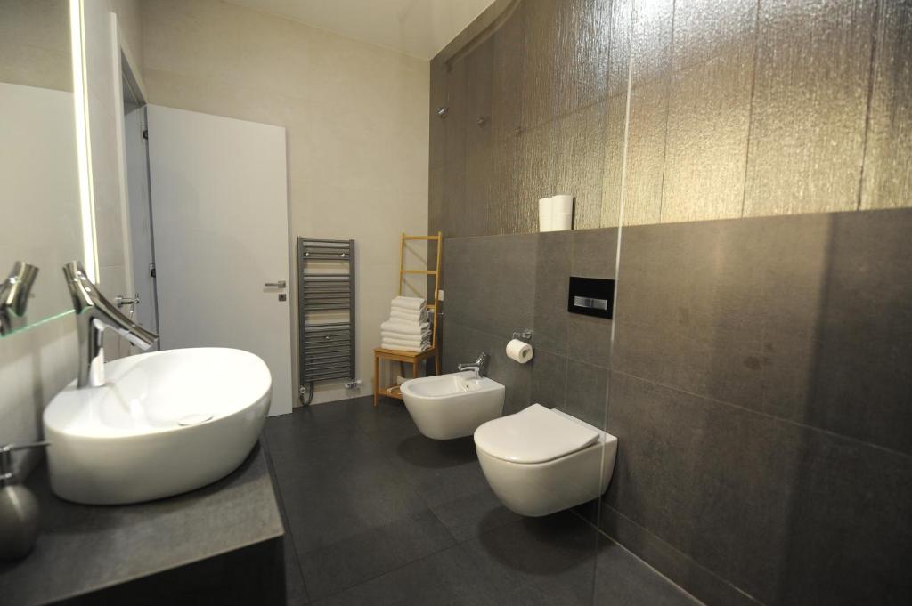 Koupelna v ubytování Argo Apartments