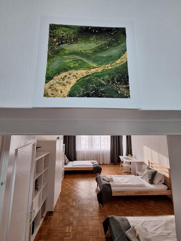 Ein Bett oder Betten in einem Zimmer der Unterkunft BrightCenterApartment