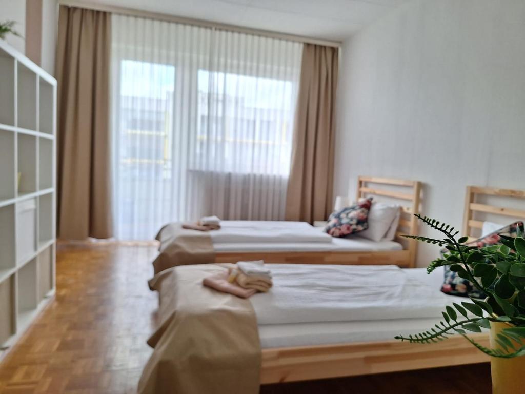 Ein Bett oder Betten in einem Zimmer der Unterkunft BrightCenterApartment