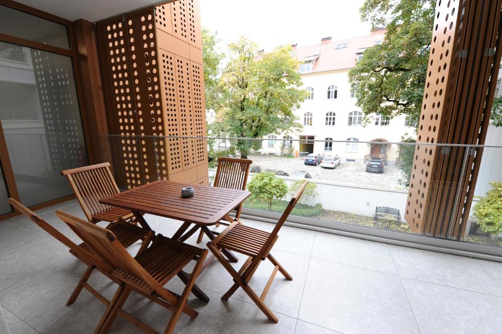 Balkón nebo terasa v ubytování Argo Apartments