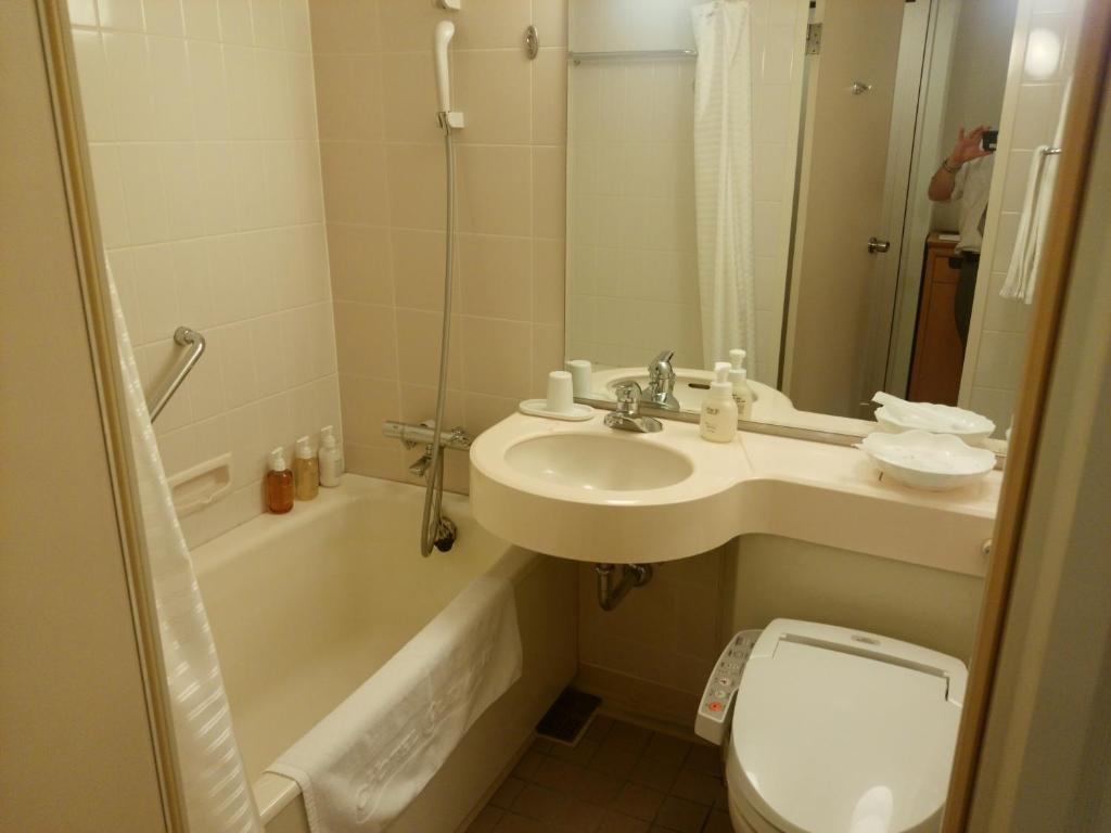 Koupelna v ubytování JR Hotel Clement Tokushima