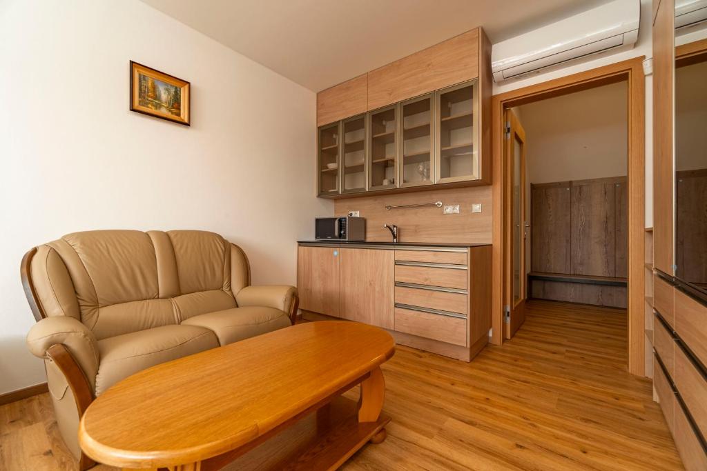 Kuchyň nebo kuchyňský kout v ubytování Winifera Penzion