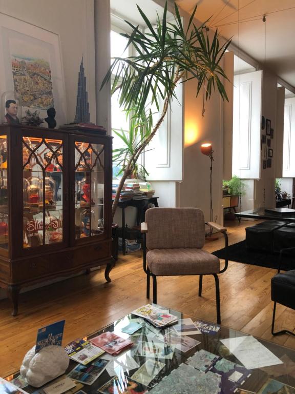 Posezení v ubytování Living Lounge Hostel