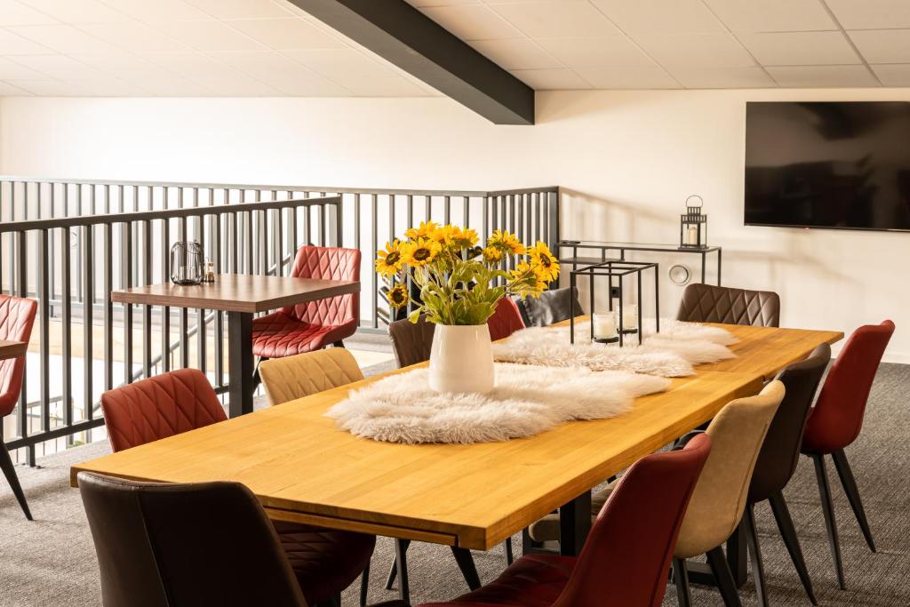 TV a/nebo společenská místnost v ubytování Motel Hasetal