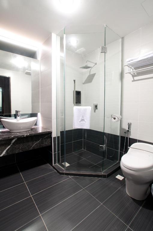 Koupelna v ubytování Pariss Hotel