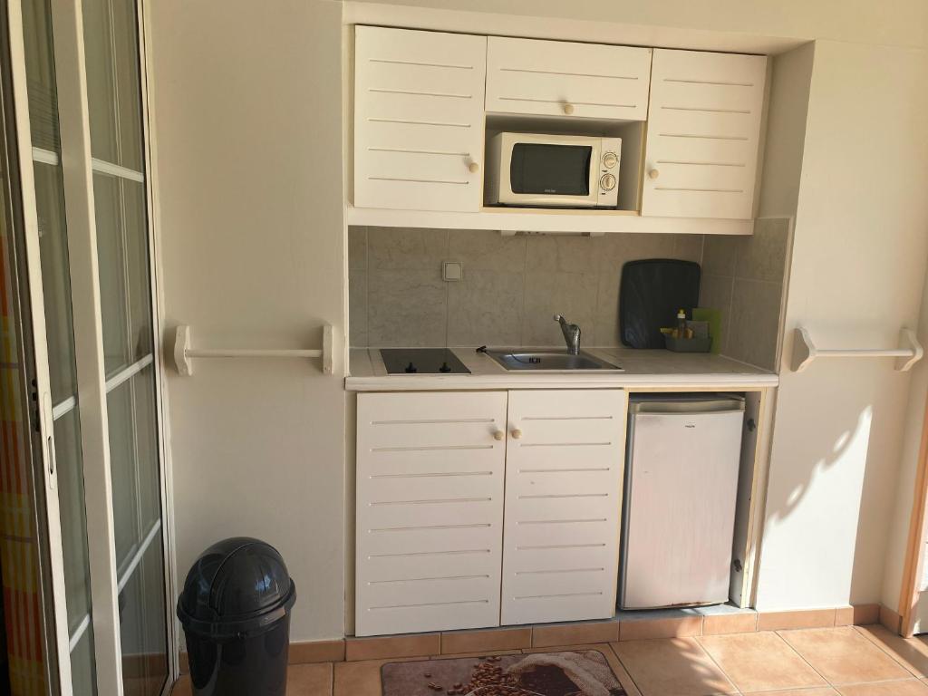 Kuchyň nebo kuchyňský kout v ubytování Au beau village studio premium