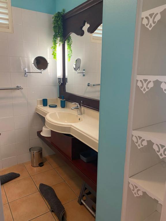 Koupelna v ubytování Au beau village studio premium