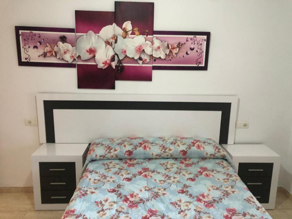 Postel nebo postele na pokoji v ubytování Apartamento PLAYADULCE