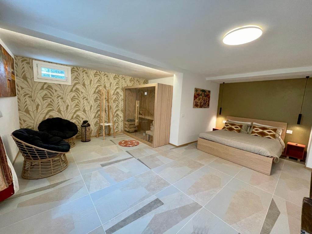Posezení v ubytování B&B Villa Tersius