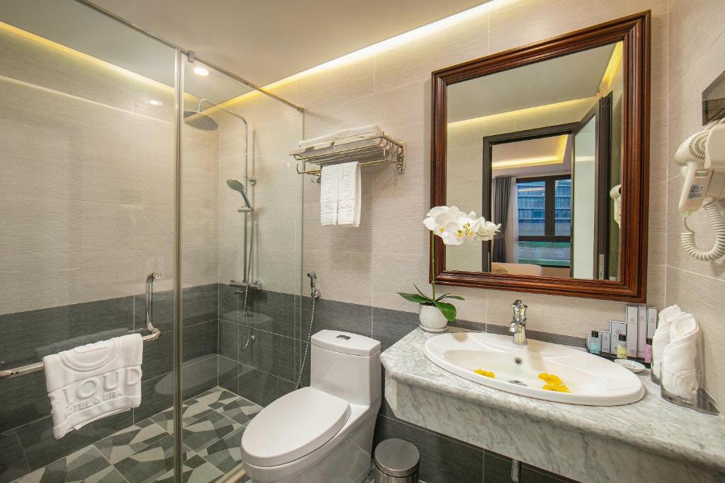 Koupelna v ubytování Gloud Hotel