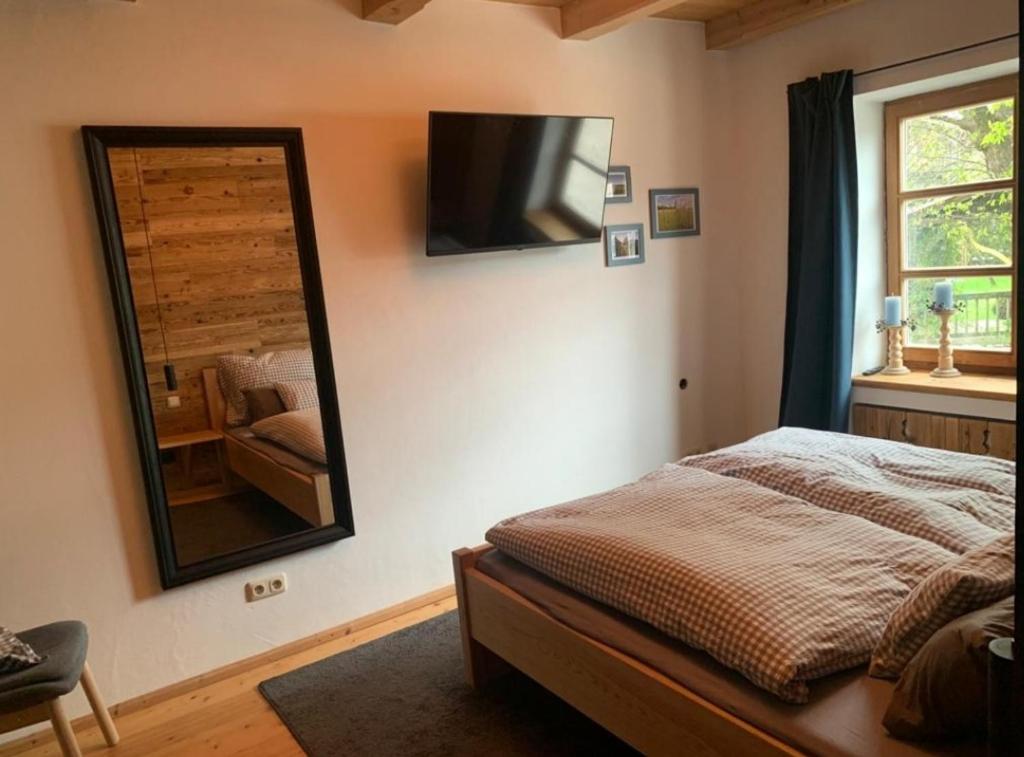 Postel nebo postele na pokoji v ubytování Moarhof Ferienwohnung1