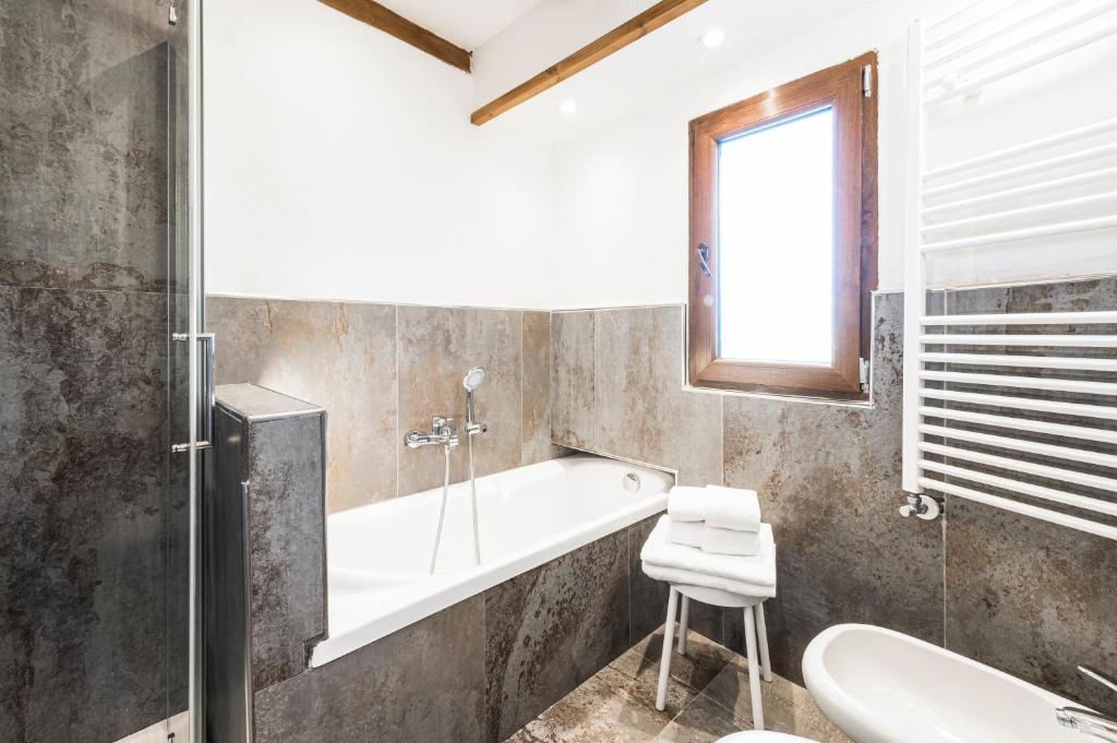 Koupelna v ubytování Hotel Vescovi