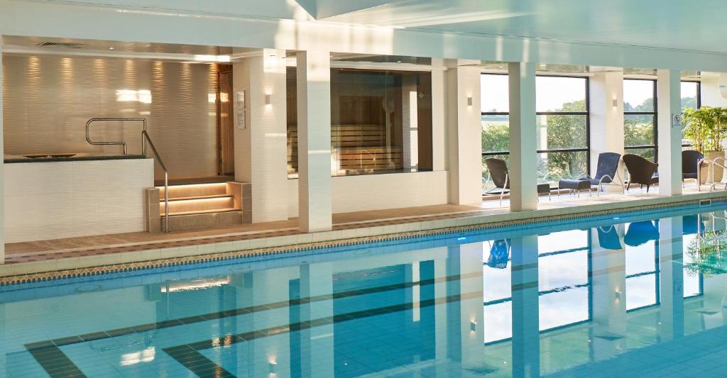 a swimming pool in a house at Wrightington Hotel & Health Club in Wigan