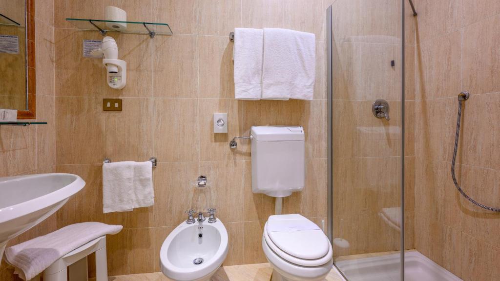 Koupelna v ubytování Hotel Posta