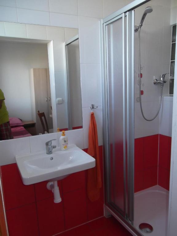 Koupelna v ubytování Penzion Apartmány Zlín