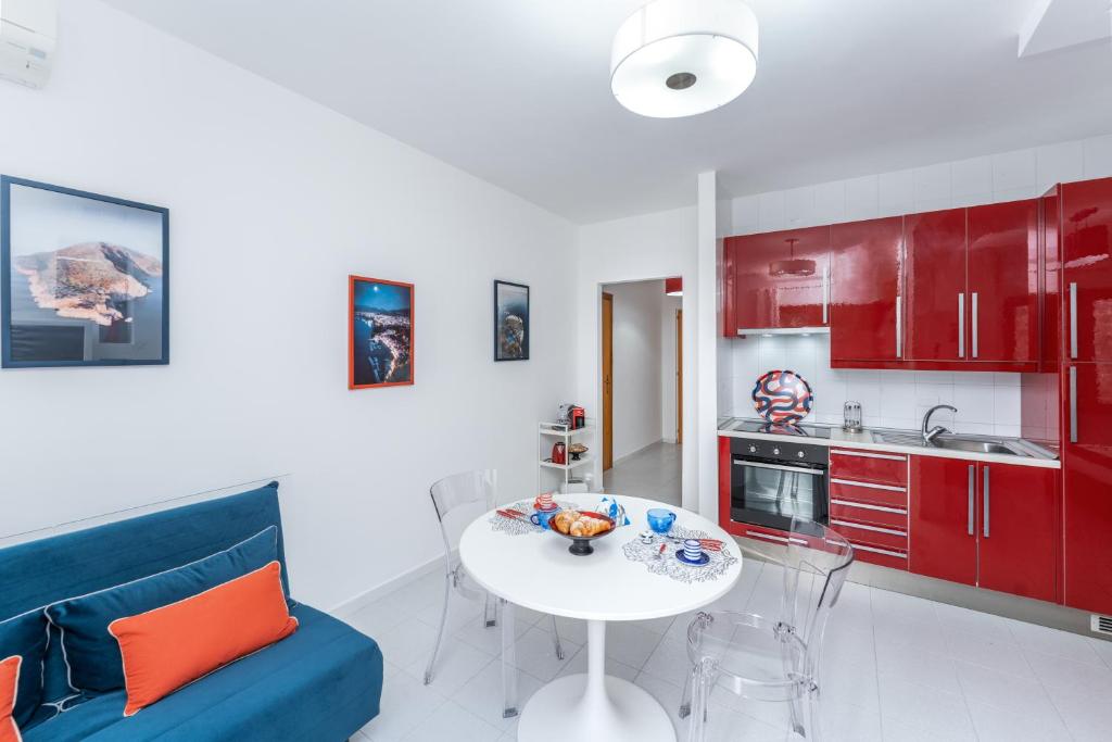 Kuchyň nebo kuchyňský kout v ubytování Corallo apartment