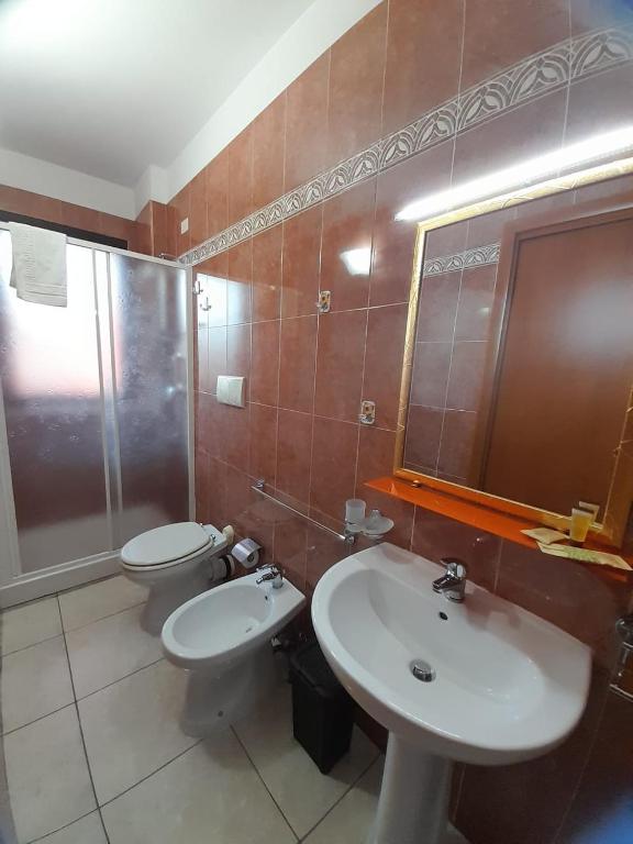 Koupelna v ubytování B&B Da Rocco