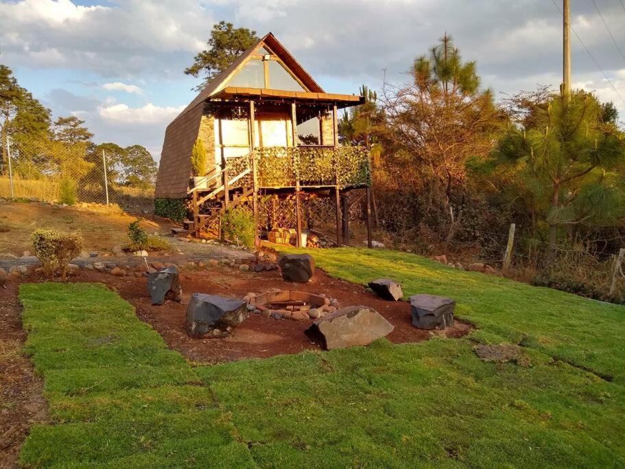 Zahrada ubytování Villas Margarita, Mazamitla, Jalisco.