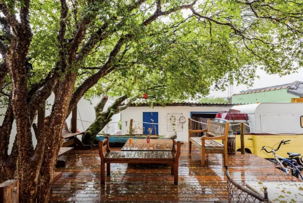 Patio nebo venkovní prostory v ubytování Paradiso Hostel & Suites - TOP 1 DE SÃO PAULO
