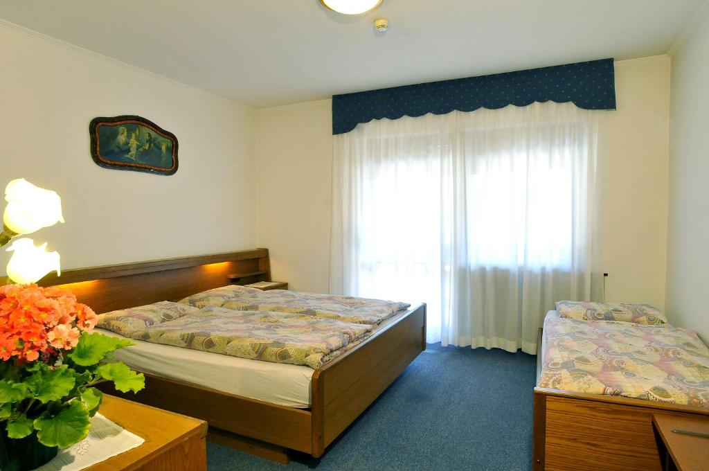 Postel nebo postele na pokoji v ubytování Hotel Rosalpina