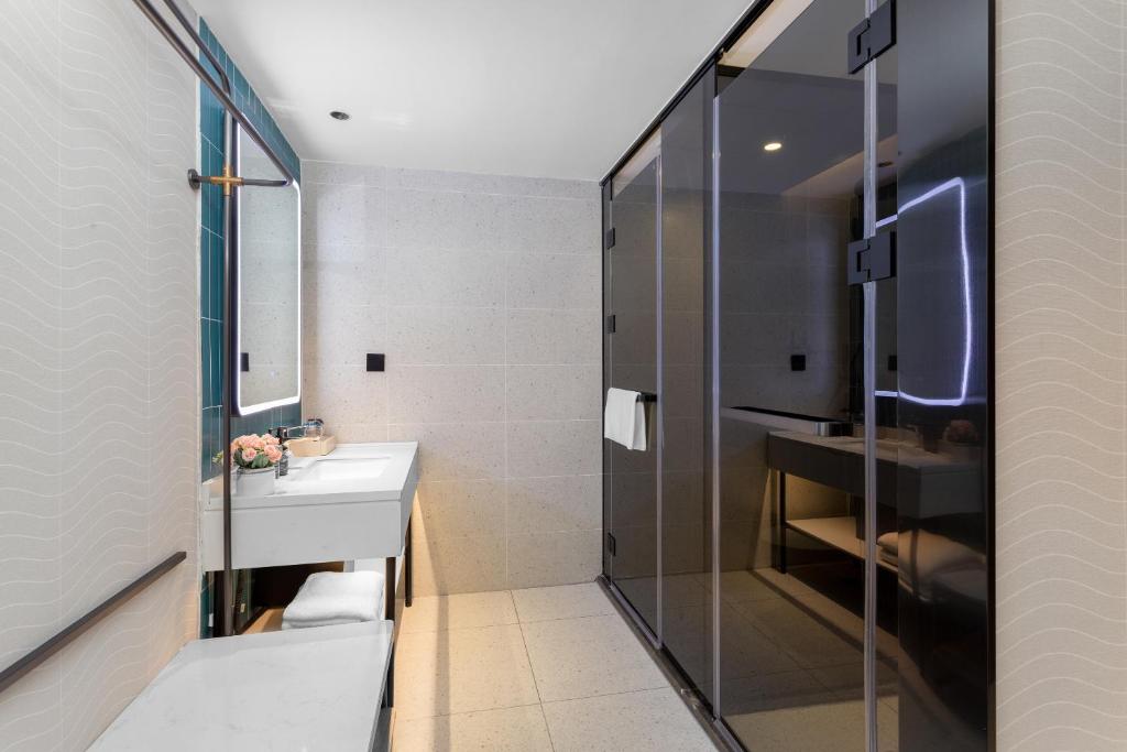 Koupelna v ubytování Guangzhou Yilin Hotel - Xiaogang metro Store
