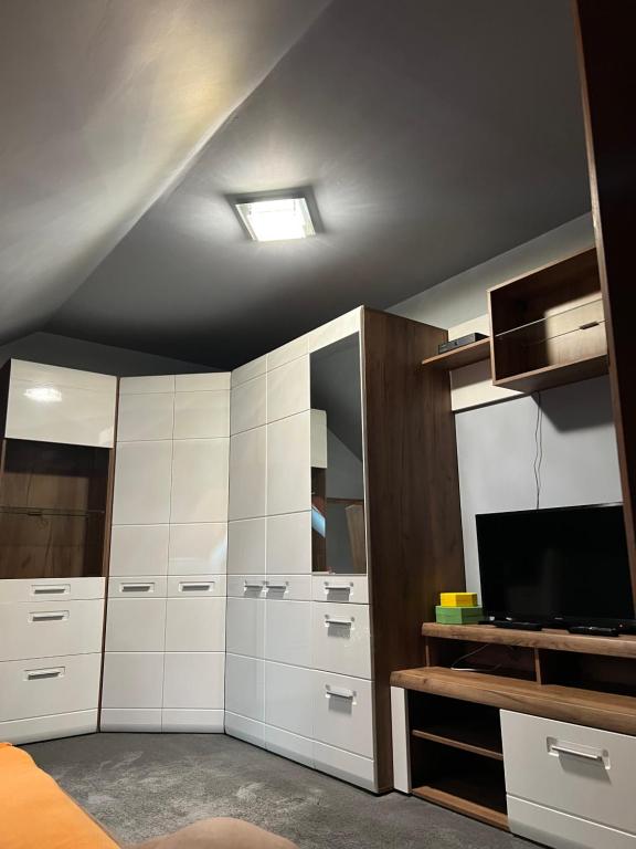 Kuchyň nebo kuchyňský kout v ubytování Bianka Hostel & Car Rent Budapest