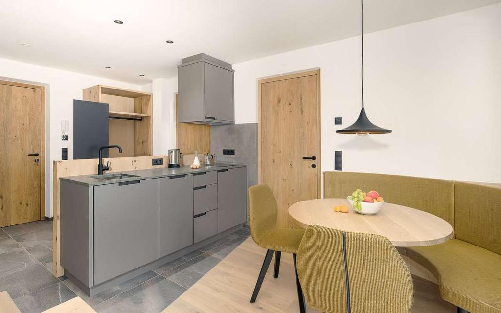Kuchyň nebo kuchyňský kout v ubytování Tschitthof Wohnung Andl