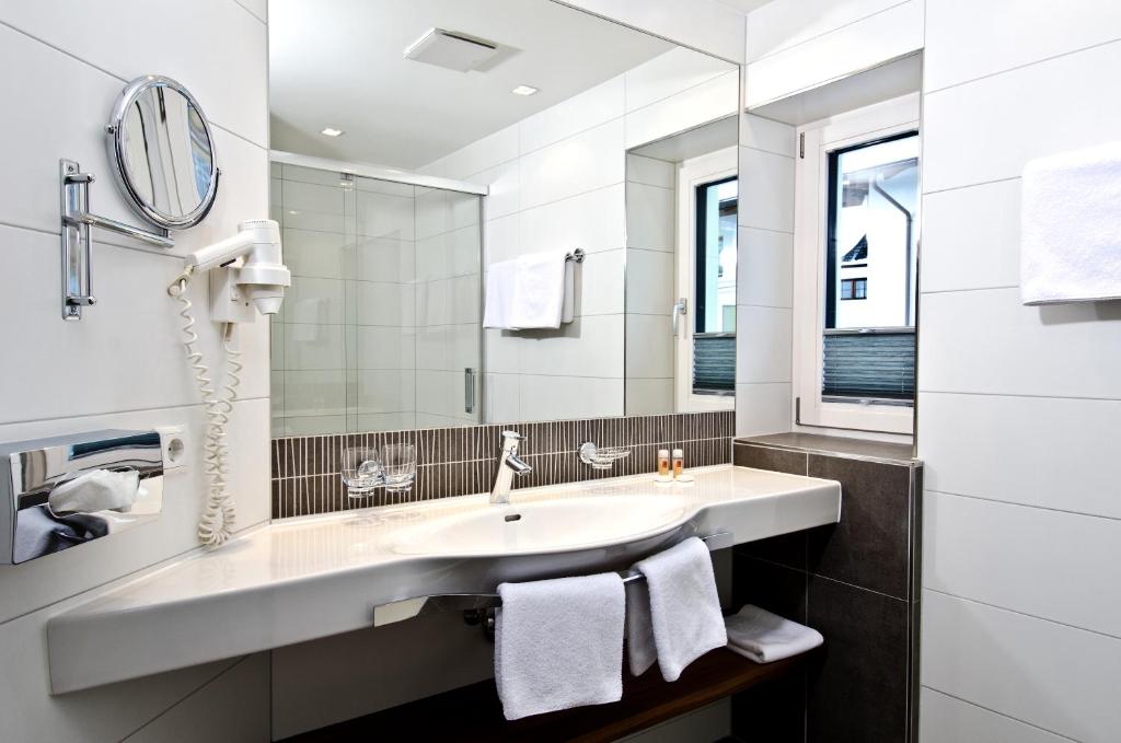 Koupelna v ubytování Hotel Garni Astoria