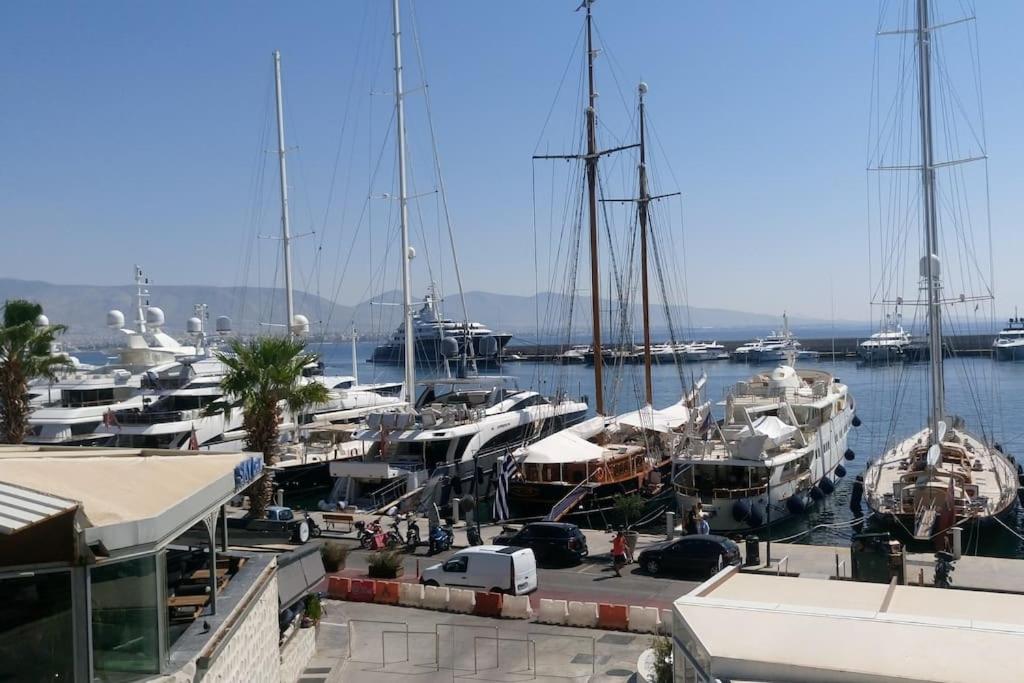 a bunch of boats docked in a marina at Uncle Tom's Penthouse in Piraeus