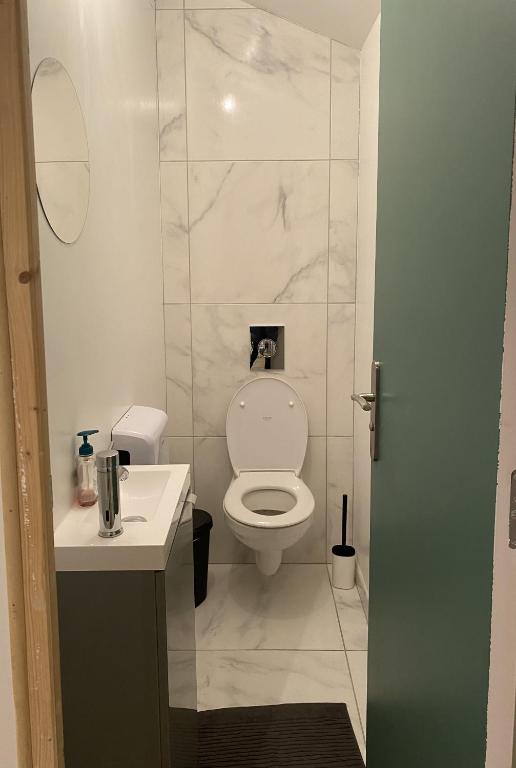 Koupelna v ubytování Bohobos Hostel