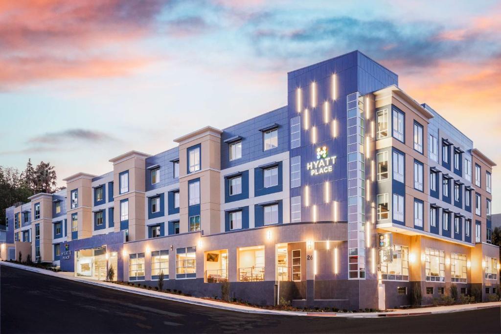 a rendering of the exterior of an apartment building at Hyatt Place San Carlos in San Carlos