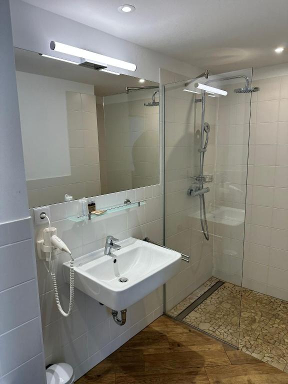 Koupelna v ubytování Versava Apartments