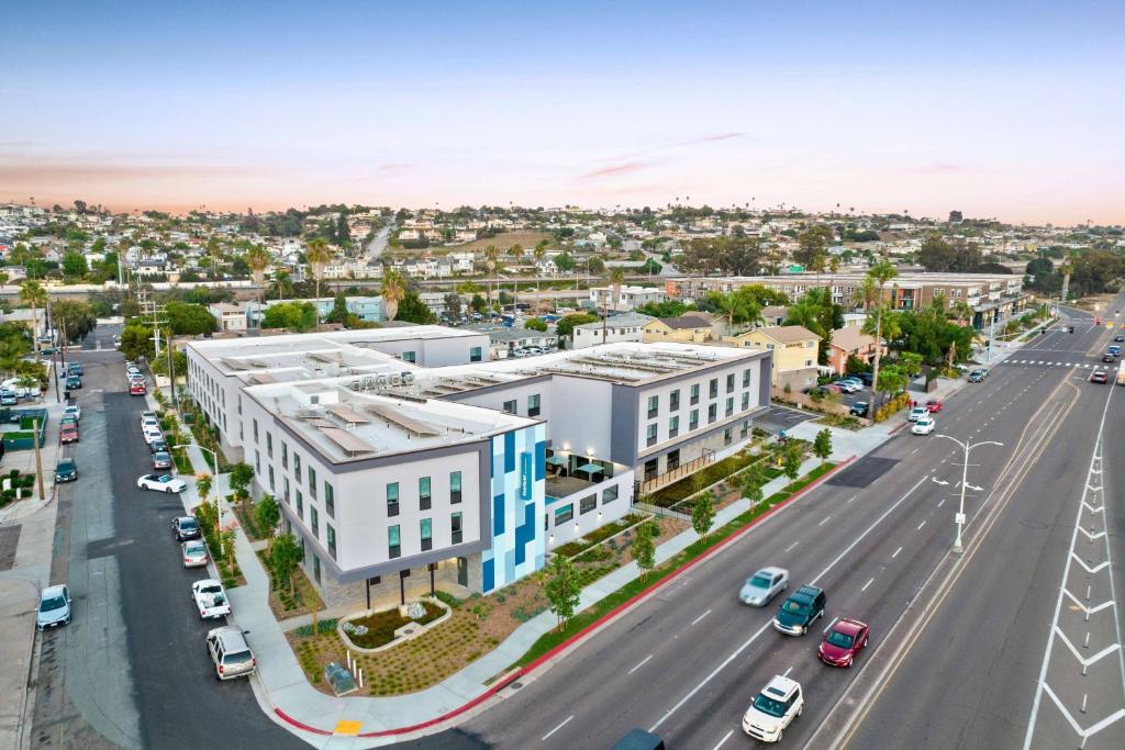 an aerial view of a city with a highway at Fairfield Inn & Suites by Marriott San Diego Pacific Beach in San Diego