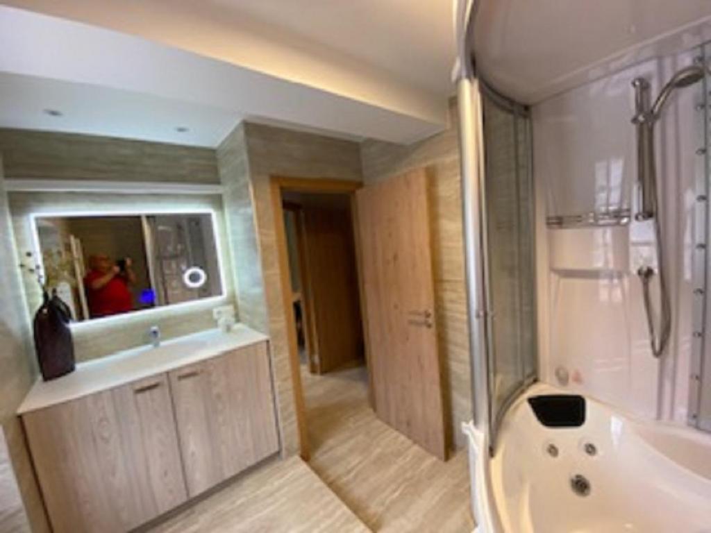 Koupelna v ubytování Hotel IL Castellino