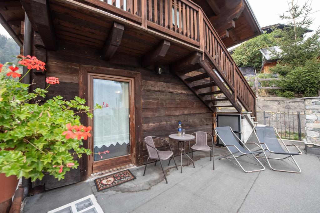 Balkón nebo terasa v ubytování Agriturismo La Clochette