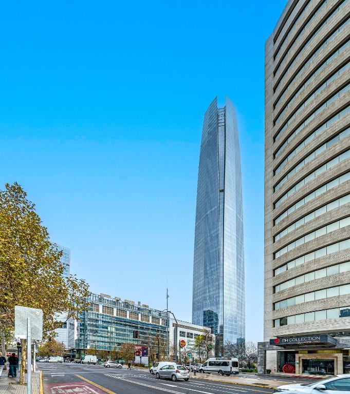 Nespecifikovaný výhled na destinaci Santiago nebo výhled na město při pohledu z apartmánu