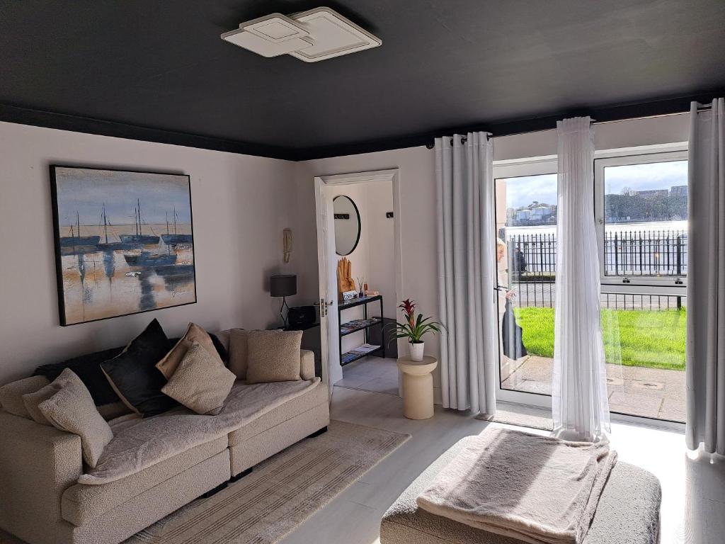 Χώρος καθιστικού στο SeaView Apartment Suite