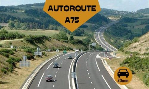 a sign on a highway with cars on the road at La Brocante - Meilleurhote-Brioude in Brioude