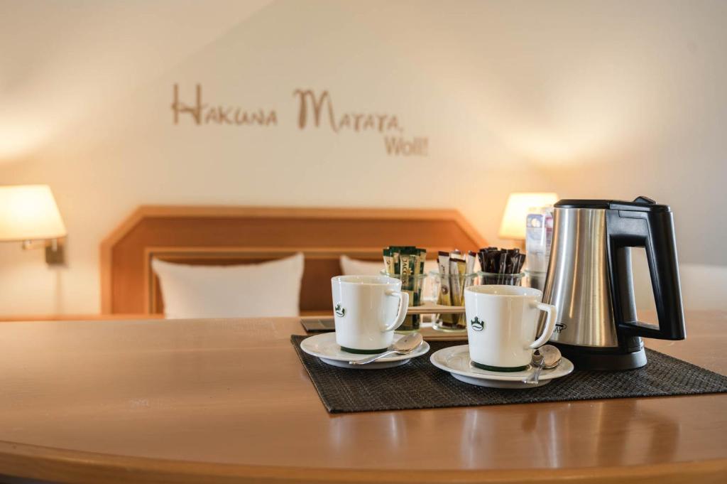 Příslušenství pro přípravu čaje a kávy v ubytování Sunderland Hotel