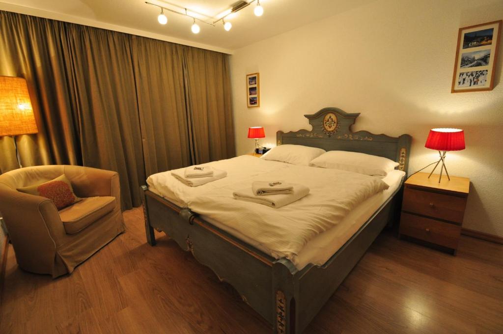 Postel nebo postele na pokoji v ubytování Haus Armina - Apartment Edward